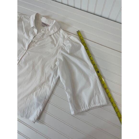 Ralph Lauren & Nanette Lepore White Button-Up Shirt & High Waist Pants Size M - Picture 5 of 11